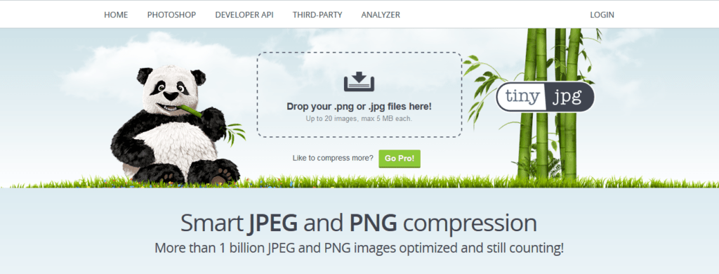 tinyjpg :  optimisation des images pour le web