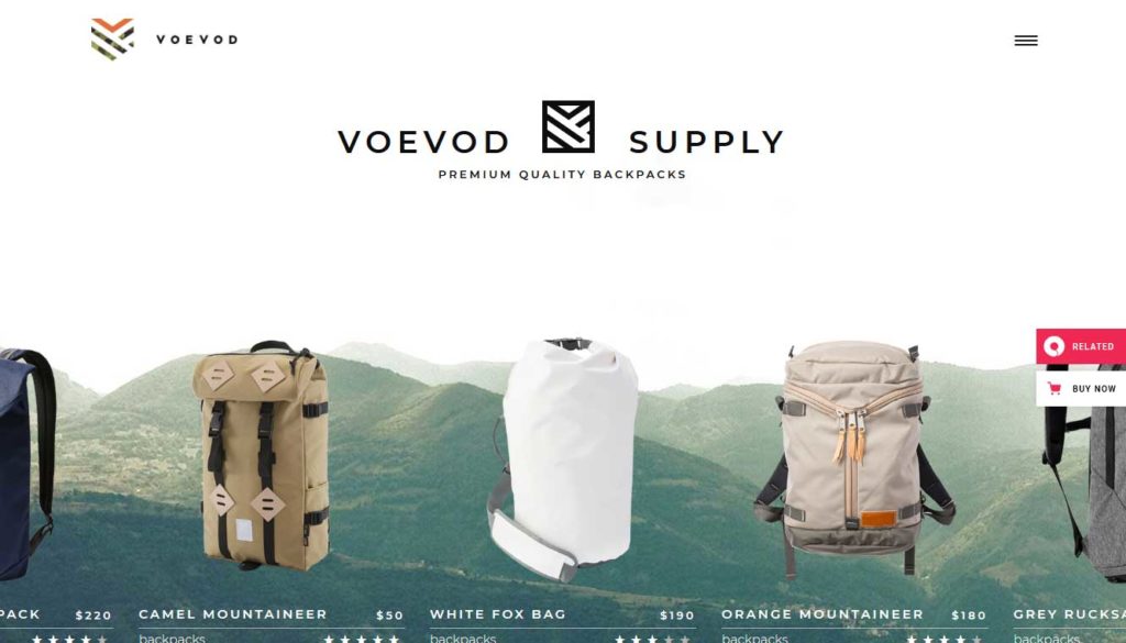 Voevod: thèmes WooCommerce pour boutique en ligne