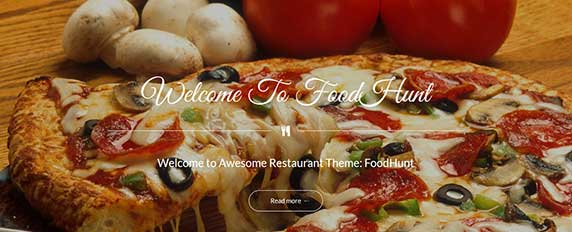 foodhunt : thème responsive gratuit pour site de restaurant