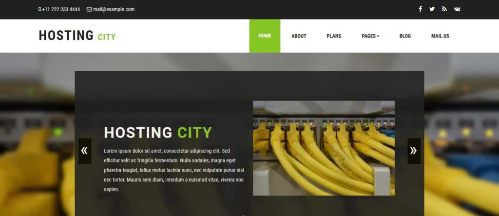 hosting-city : template gratuit responsive pour site d'hébergement