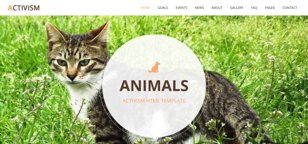 activism : themes pour site d'animaux
