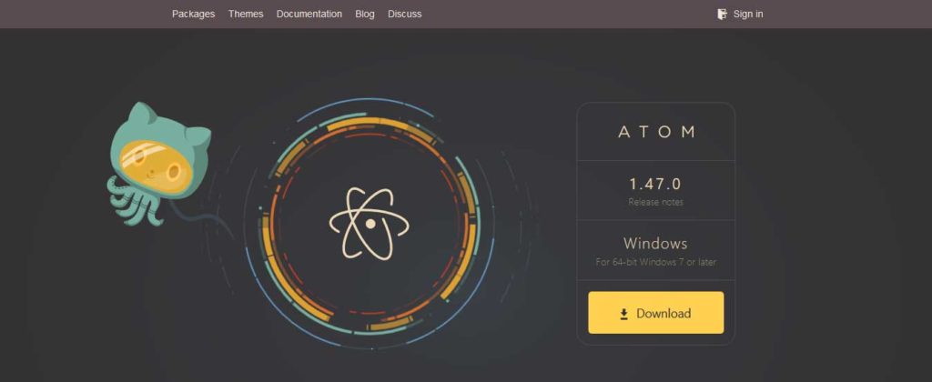 atom : éditeurs de code gratuits