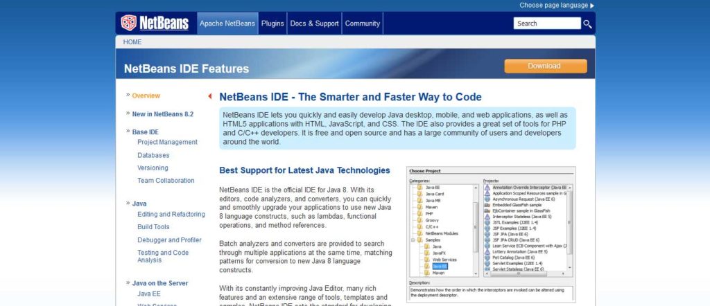 netbeans : éditeurs de code gratuits