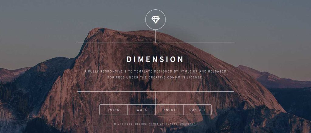 Dimension : template html css responsive