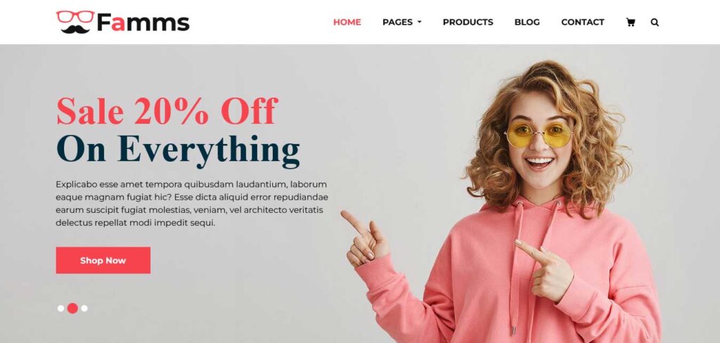 famms : template html css ecommerce
