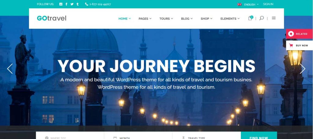 Go Travel : thème premium pour agence de voyage