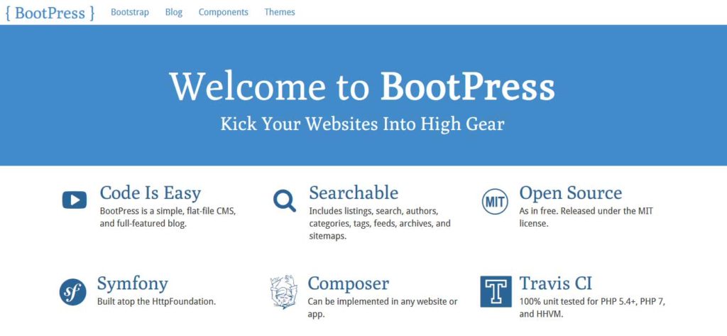 bootpress outil pour créer un thème wordpress avec bootstrap
