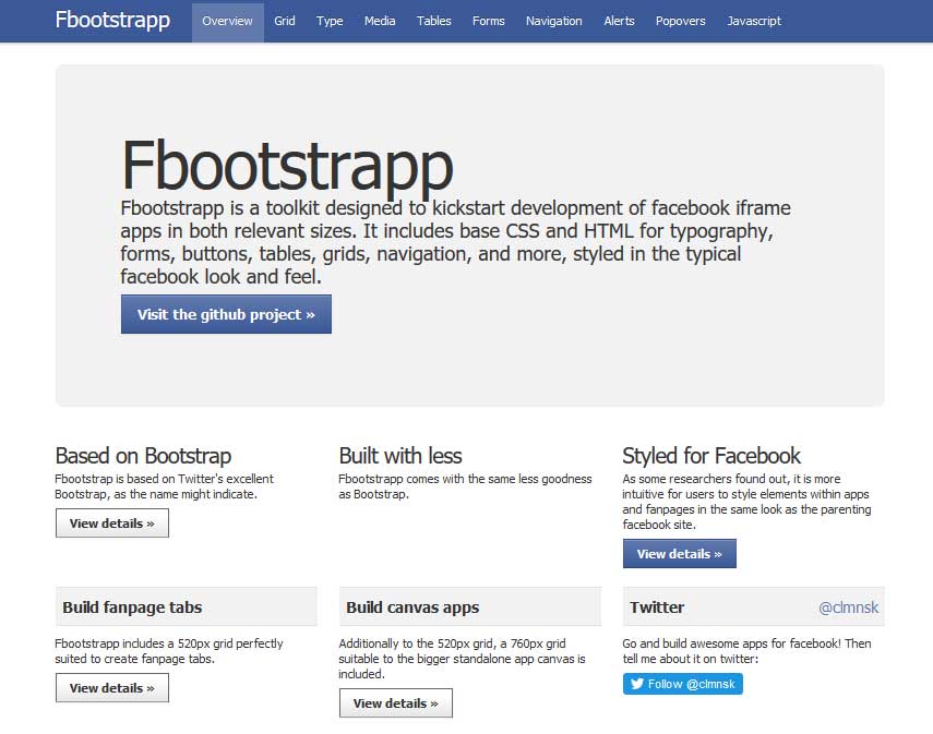fbootstrapp outil pour styliser des webapp responsive