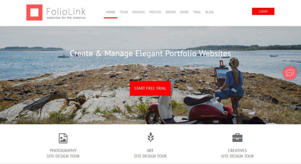 foliolink : logiciel de création de site web