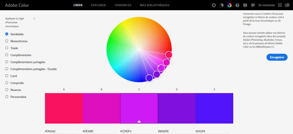 Adobe-Color : color palette generators