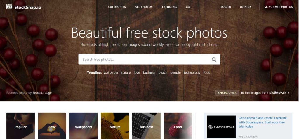 stocksnap : site de photos gratuites