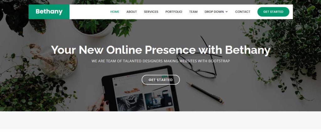 bethany : template bootstrap gratuit