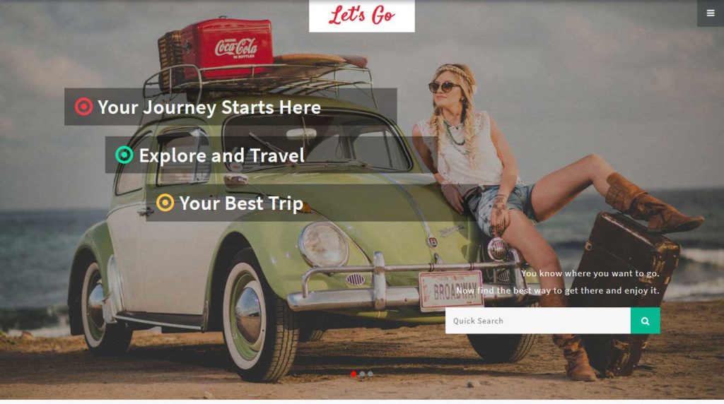 let's-go : template bootstrap agence de voyage gratuit