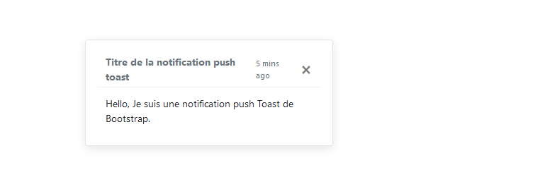 notification push toast bootstrap