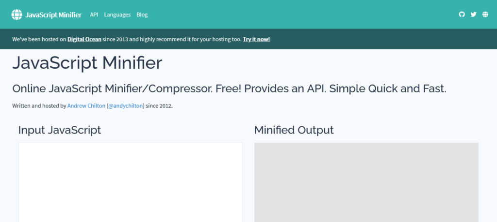 Javascript Minifier : outil de compression de code js