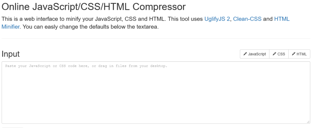 Refresh-SF : outils de compression de code CSS JS et HTML