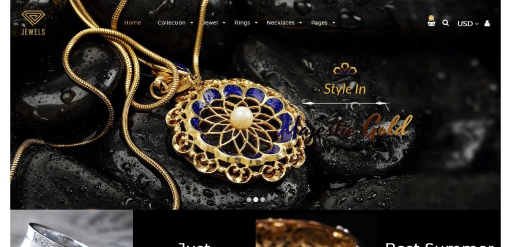 jewerly : thèmes pour site shopify de bijoux