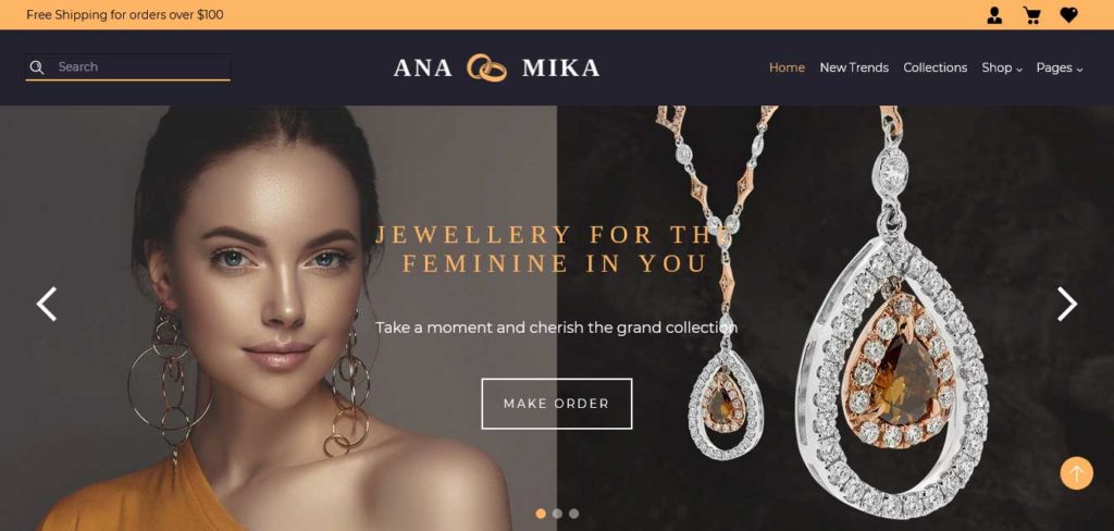 anamika : thèmes pour site shopify de bijoux