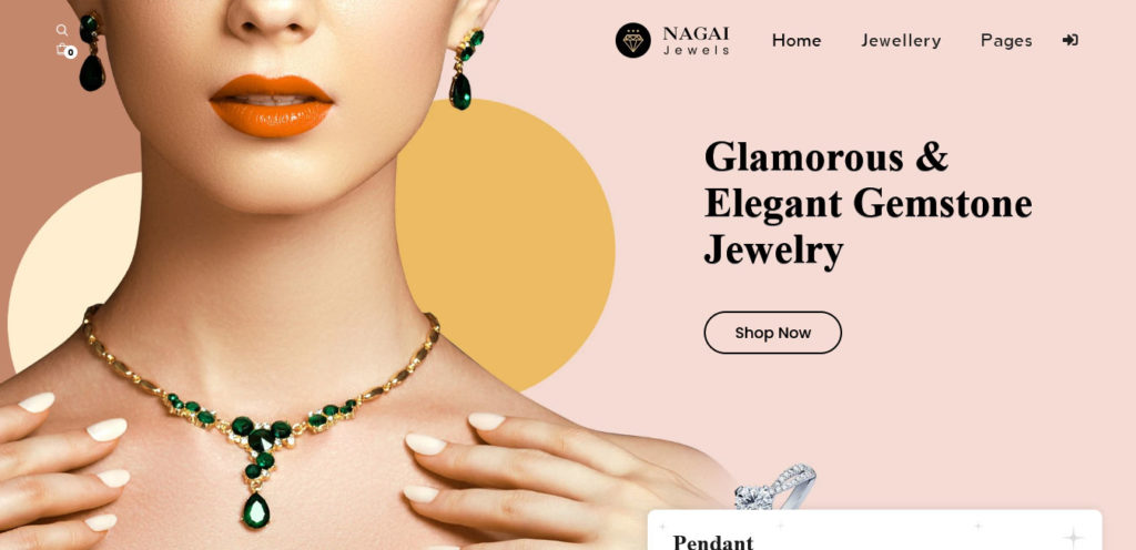 nagai : thèmes pour site shopify de bijoux