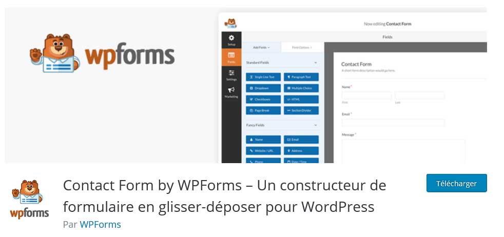 wpforms : plugins gratuits wordpress