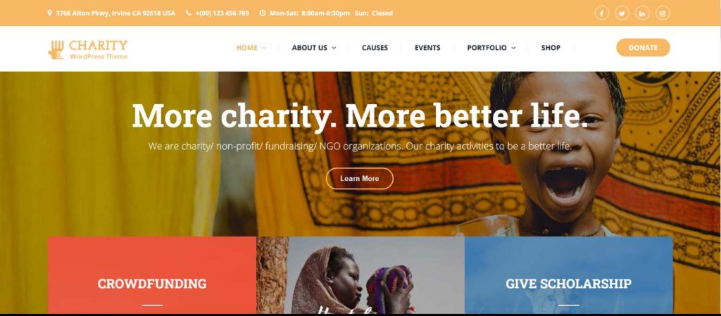 charitix : thèmes wordpress pour site d’association