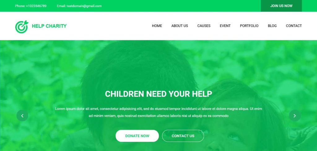 help charity : thèmes gratuits pour site d’association