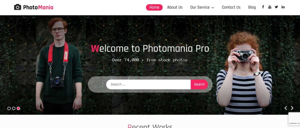 photomania : thèmes wordpress gratuits pour photographes