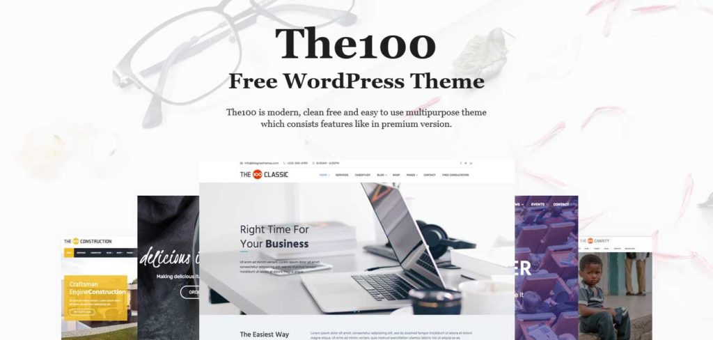 the 100 : thèmes WordPress gratuits pour agence web
