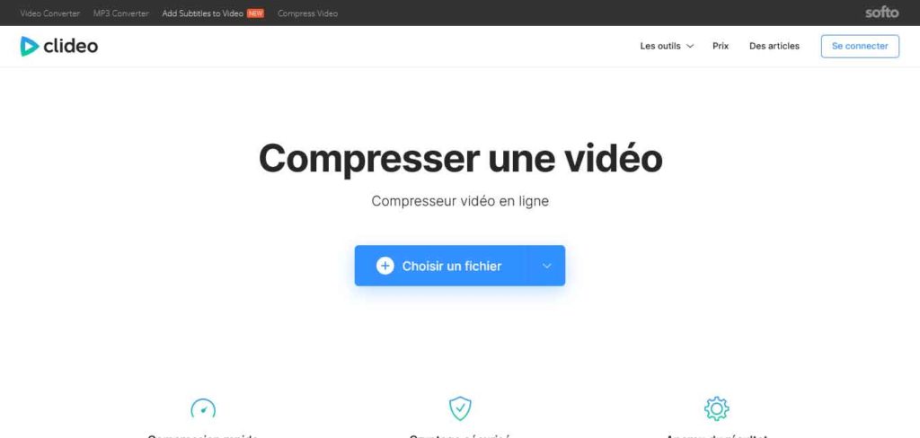 clideo : outil pour compresser une vidéo en ligne gratuitement