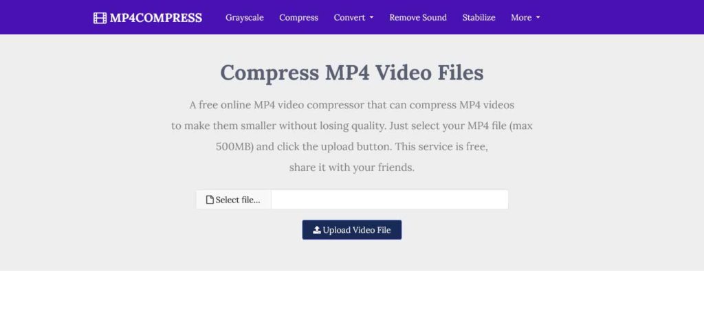 mp4compress : outil pour compresser une vidéo en ligne gratuitement
