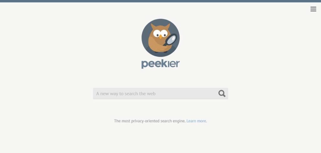 peekier : moteurs de recherche alternatifs