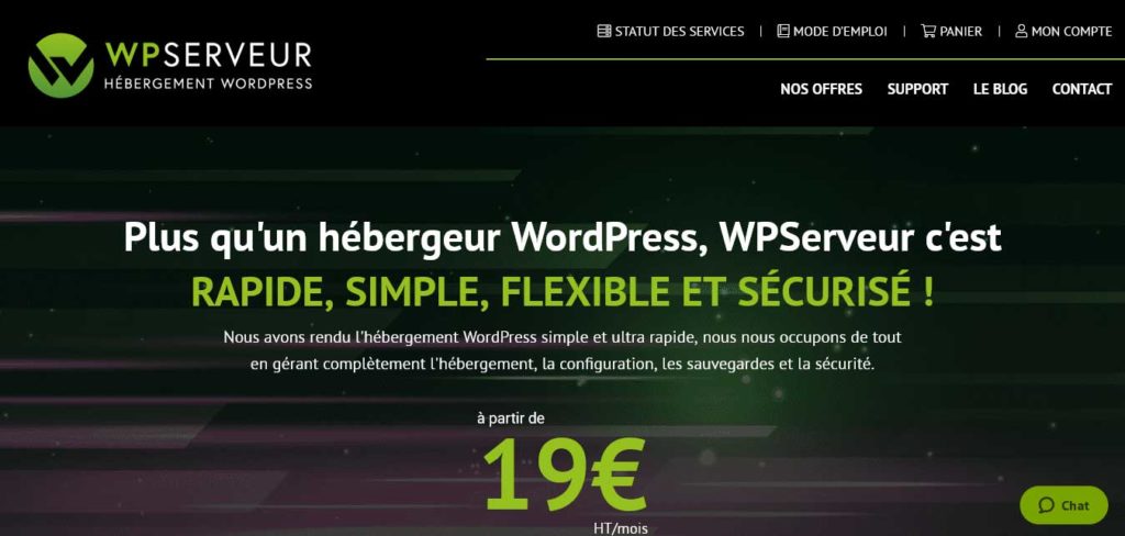 wpserveur : hébergeur WordPress
