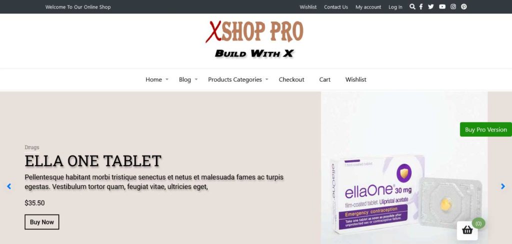 x-shop : thèmes wordpress gratuits pour site ecommerce