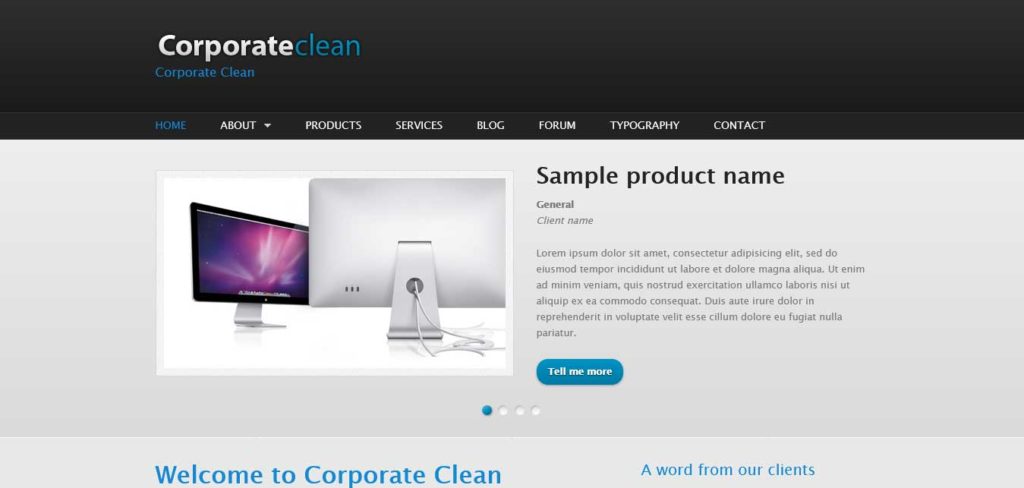 corporate clean : thème drupal gratuit