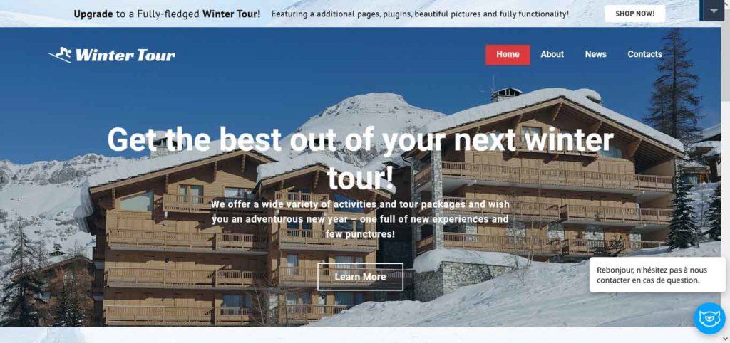 winter tour : free Joomla template