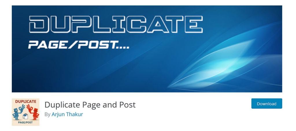 duplicate page and post : Duplicate a page in wordpress plugin