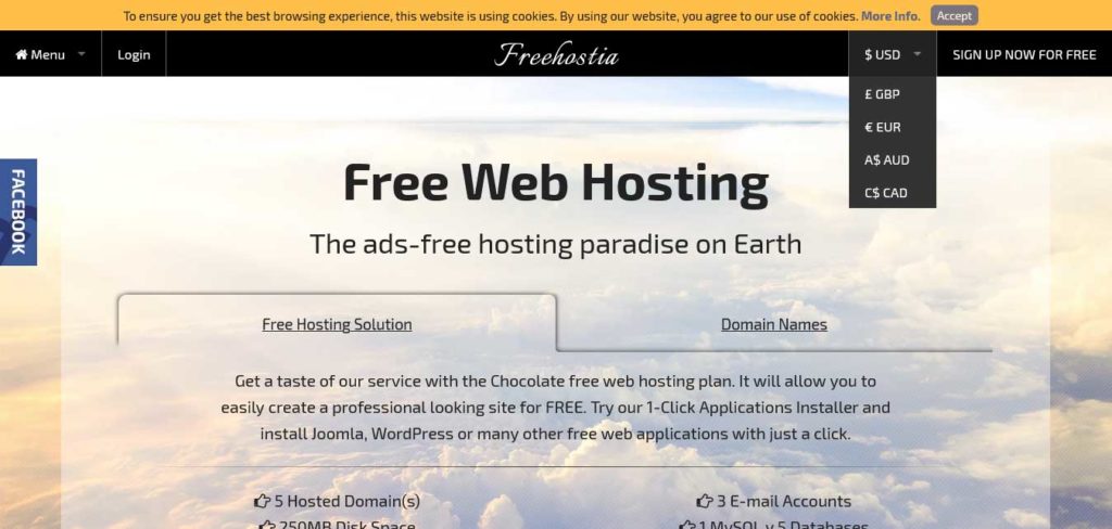 freehostia : hébergeur gratuit