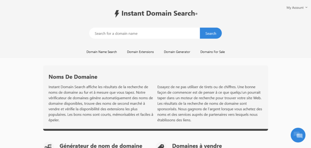 instant domain search : domain name search