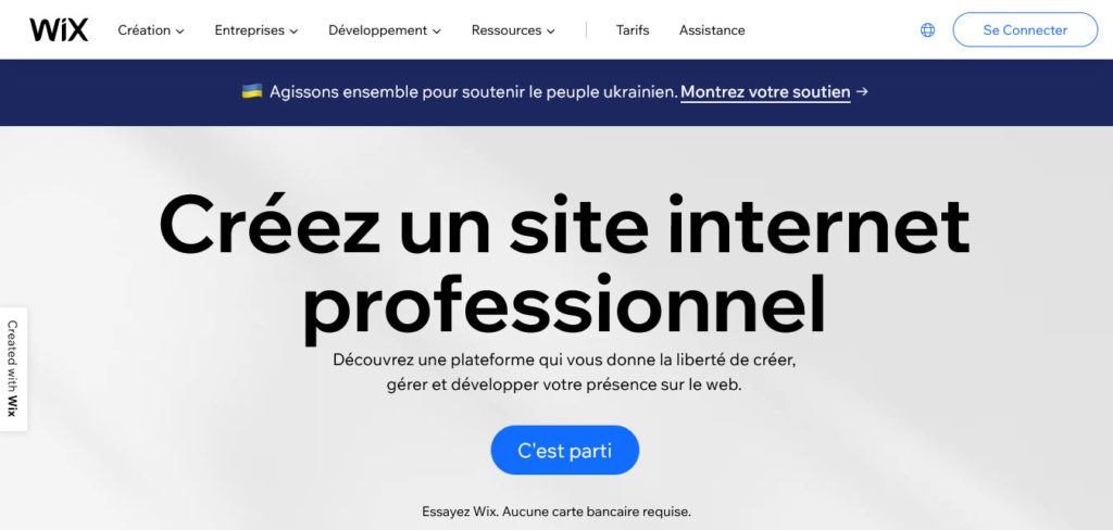 wix : Free hosting of website