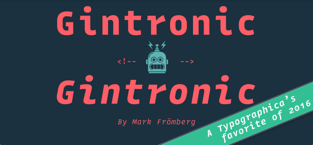 gintronic : font for coding