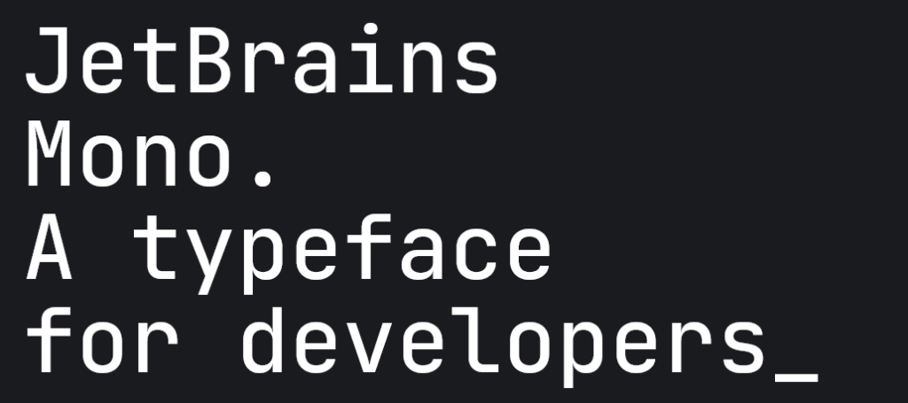 jetbrains : font for programming