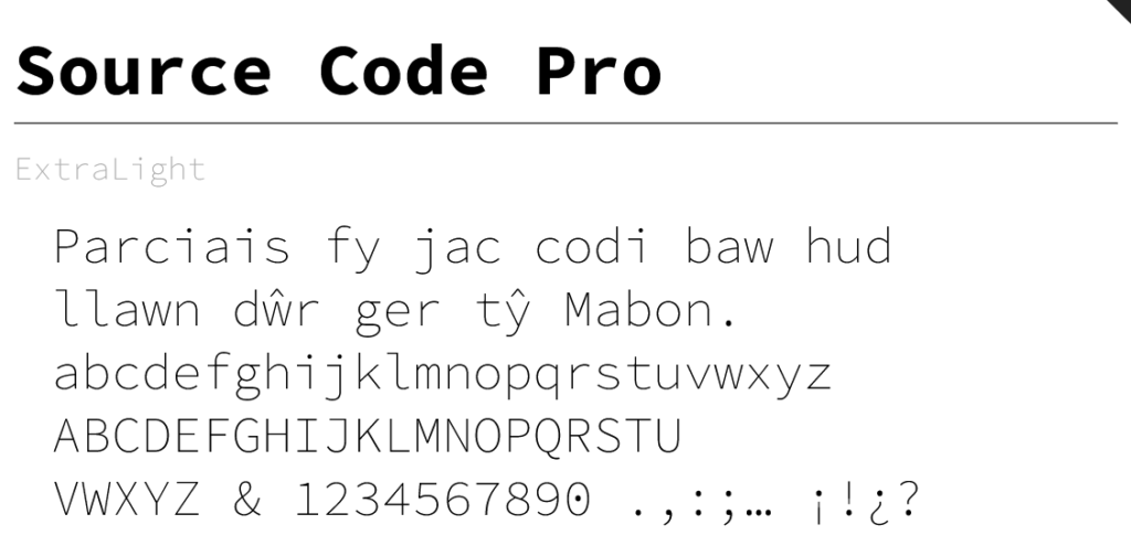 source-code-pro : font for programming