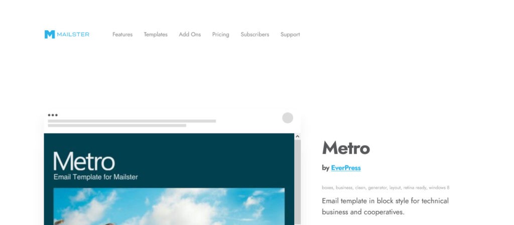 metro email template