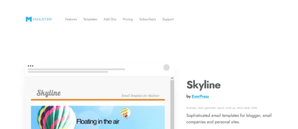 skyline exemple de newsletter
