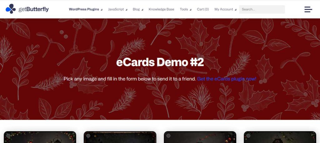 WordPress eCards