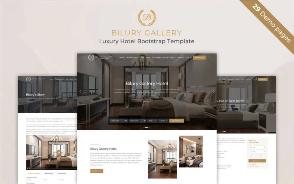 bilury : hotel website template