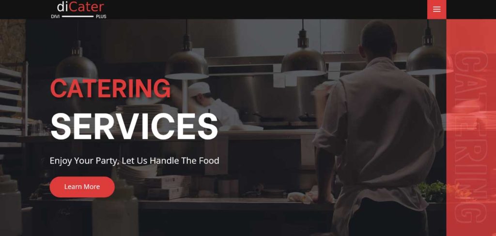 catering services : thème divi gratuit