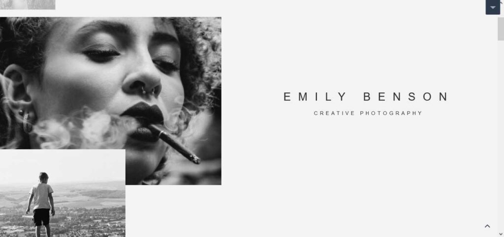 emily-benson : thème wordpress pour photographe