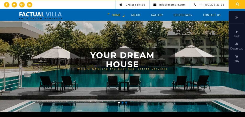 factual villa : template html css immobilier
