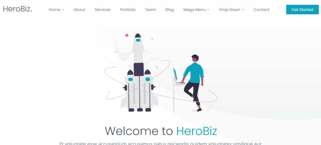 herobiz : theme bootstrap gratuit